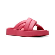 Clarks Alda Glide Leather Sandal, 6, Pink